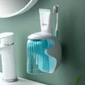 Wandmontierter Zahnbürstenhalter mit azurblauem Becher für Zahnpasta und Bürsten - Einzelbecherhalter / Azurblau