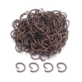 Bulk antique bronze metal open jump rings for DIY jewelry making and link attachments - Antique Red Copper (open Ring)