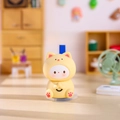 Zen style yellow cat figurine with prayer pose and Buddha beads decorative ornament - 1188-25C Zen Cat