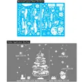 Christmas snowman and snowflake static window stickers set for festive holiday glass decor - XC027