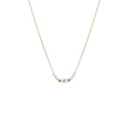 Minimalist 18k gold plated necklace with baroque pearl and white gemstone beads - Simple Baroque Pearl