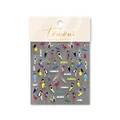 Dunne zomerse nagelstickers met strandmotieven zoals flamingo's en surfplanken, TO-3110 - Zomer Surf Stijl (to 3110)
