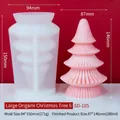 Grande stampo in silicone per albero di Natale origami e candela rosa con misure - Grande Albero di Natale Origami 6 SD-105