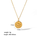 Détails du pendentif œil maléfique plaqué or 18 carats avec diamètre de 17mm et dimensions - Style Disque Oeil (TN3183)