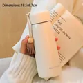 Mini cream white insulated water bottle with matte finish and stylish tassel accessory - Tassel Beige-400ml