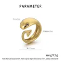 Detail van 11mm brede 18k vergulde roestvrijstalen slangenring met fonkelende strass - US 6 / Goud