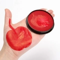 Vibrant red water-soluble face body paint in a black round pot for festival makeup - Single 30g Round Matte Deep Red (06#)