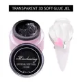 8ml transparent 3D nail carving gel with shell texture and pearl nail art effect - 8ml / Clear