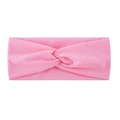 Elastisches rosa Yoga Stirnband aus Baumwolle mit Knoten-Design für Fitness Sport - Rosa