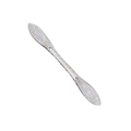 Zilveren oogcrème applicator met kristallen voor gezichtsmassage en verzorging - Volledig Zirkonia Zilver / Zilver
