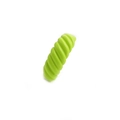 Macro detail of neon green spiral ring featuring minimalist matte finish texture - One Size/Adjustable / Yellow