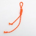 Adjustable orange braided nylon rope charm with white dotted pattern for bags - Orange