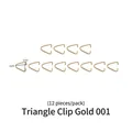Gouden driehoek metalen clip connectoren 12 stuks voor DIY sieraden maken 1cm maat - Gouden Driehoek Gespen - 12st