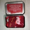 Set de regalo de Navidad con ratón de peluche rosa en caja de metal y bolsa de tela - Oso Rosa+Bolsa Roja+Caja+Tarjeta Roja