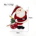 Père Noël en fer peint à la main avec sac cadeau pour sapin de Noël, hauteur 10cm - Père Noël
