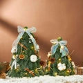 Set de árbol de Navidad de fieltro DIY con LED, algodón, naranjas y palos de canela decor - 30cm / Lágrimas de Sirena (Con Luces)