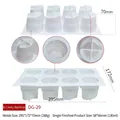 Moule en silicone blanc à 8 cavités en forme de bambou pour bougies et savons DIY - Moule Bambou à 8 Cavités DG-29