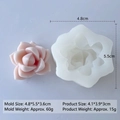 3D succulent silicone mold for DIY scented candles with finished flower sample - Succulent H-0562