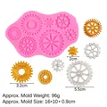 Stampo in silicone rosa per cioccolato e fondente con vari ingranaggi meccanici di precisione - modello 3 / Rosa