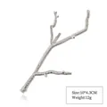 Silver branch-shaped hair clip with bionic texture and metallic finish, 10x4.3CM - Style 2 Silver