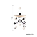 Newborn baby crib mobile with plush panda, black and white felt balls, 53cm height - Panda Mobile