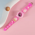 Pink cartoon children quartz watch with unicorn and rainbow embossed silicone strap - Unicorn 6 / Rose Red