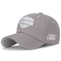 Cappellino classico in cotone grigio con ricamo New York 1985 Force e patch laterale - Regolabile / Grigio