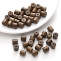 Perle cilindriche in legno di sandalo marrone scuro per la creazione di gioielli DIY - 8x8mm 50 pezzi/confezione / Legno di wenge