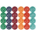 Round Christmas advent calendar stickers numbered 1 to 24 with festive snowflakes - 11 German Numbers