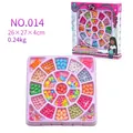 Kids DIY bead jewelry set in purple plum shape tray for bracelet making and hair styling - 014: DIY Beading High-Quality Set