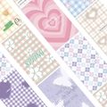 8 sheets of colorful ins-style decorative stickers with heart and floral patterns - Creative Phone Back Card Sticker Set