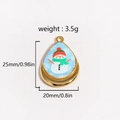 Cute titanium steel snowman charm for DIY necklaces with 25mm height and 3.5g weight - Snowman