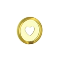 28mm amber translucent mushroom hole binding disc with heart cutout for notebooks - Yellow