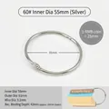Silver 60# metal loose leaf binder ring 55mm inner diameter for 420 A4 paper sheets - 60# ID 55mm / Silver