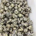 Dalmatian Jasper mushroom pendants with metal loops for jewelry making in bulk - Dalmatian Jasper