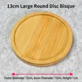 13cm circular bamboo tray with natural wood grain for DIY crafts and plant saucers - 13cm Round Tray