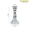 French vintage spiral glass candle holder in transparent finish, 20cm height and 540g weight - Spiral Extra Large / Clear