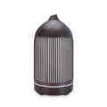 5V ultrasonic humidifier with dark wood grain finish and vertical light slits - 100ml / Dark Wood Grain