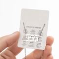 Silver gothic angel number 555 necklace with minimalist stainless steel cable chain - 555 / Steel