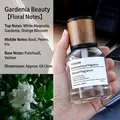 Gardenia scented 160ml glass car diffuser with wood lid and multi-layered floral notes - Large Time - Gardenia Beauty
