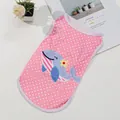 Pink polka dot dog vest with cute purple whale cartoon print for small pets - S / Beautiful Whale