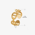 Adjustable golden chain-style stainless steel star moon ring with 1.7cm diameter - Gold (066 Style) / 1.7cm (Adjustable)