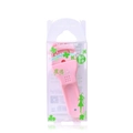 Pink press-type eyelash curler with floral silicone pad in original packaging - Old Version / Pink
