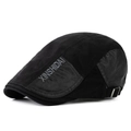 Gorra de repartidor negra con bordado XINSHIDAI y hebilla de metal ajustable - Negro