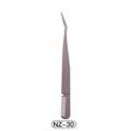 Dual-purpose stainless steel eyelash applicator and comb tool in matte finish - NZ-30 Silver Tweezers
