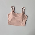 Débardeur de sport rose respirant avec coussinets intégrés et fines bretelles - S / Hauts / Rose Clair
