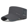 Casquette sport homme gris foncé à séchage rapide avec maille respirante anti-soleil - Réglable / gris foncé