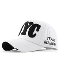 Witte katoenen baseballpet met zwart NYC-borduursel in een stoere streetwear-stijl - Verstelbaar / Wit