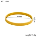 Detail showing dimensions of wave textured 18K gold plated stainless steel wide bangle - Inner Diameter 6.0cm Width 0.7cm / Gold (Wave Texture)