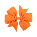Detail showing the textured bright orange grosgrain ribbon bow with multi-layer stitching - Bright Orange (9)